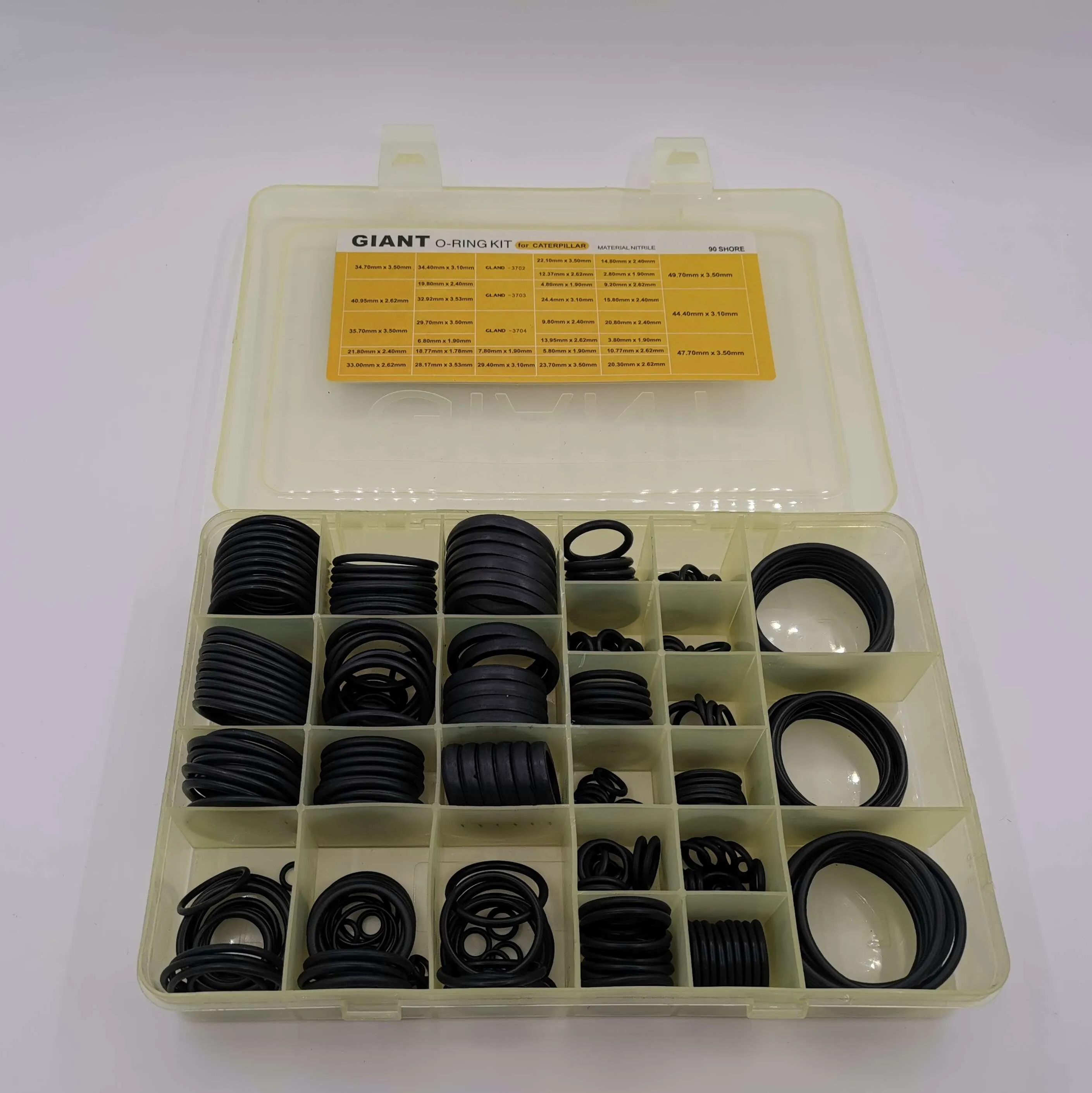 Dev Tip Nitril O Ring Box Set CAT Ekskavatör İçin Yüksek Sıcaklık