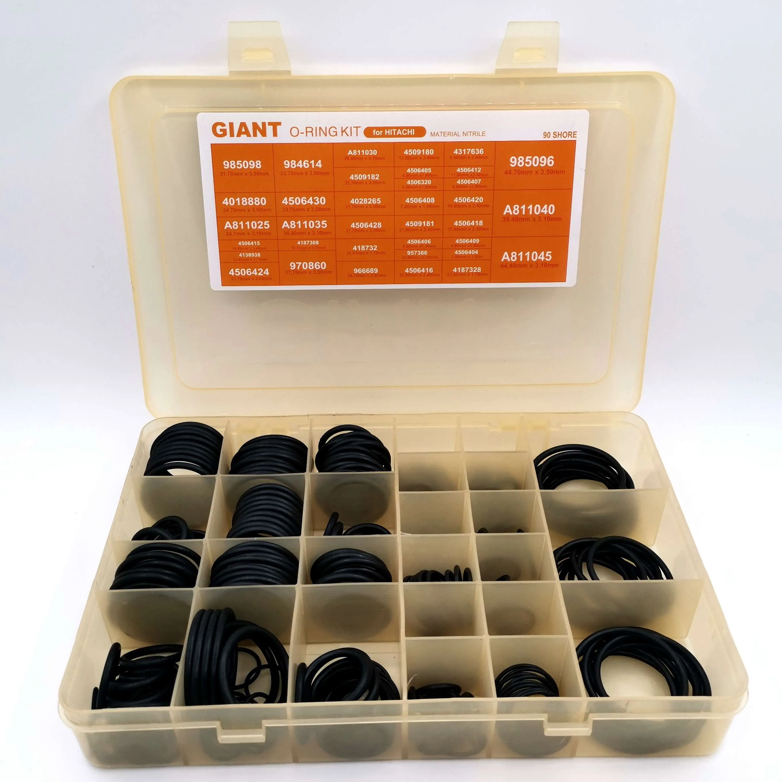 NBR 70 O Ring Box للحفارات إصلاح آلات فولفو EC