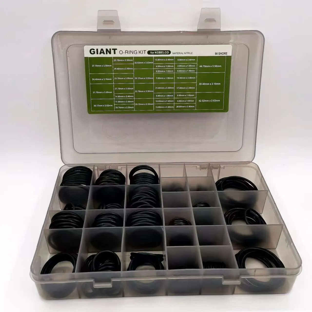 Giant Gland NBR O Ring Box Black For Excavator Daewoo Doosan