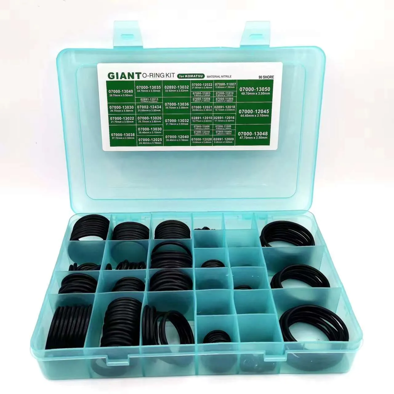 NBR 376 Pcs O Ring Box For Excavator Hyundai Machines Repair