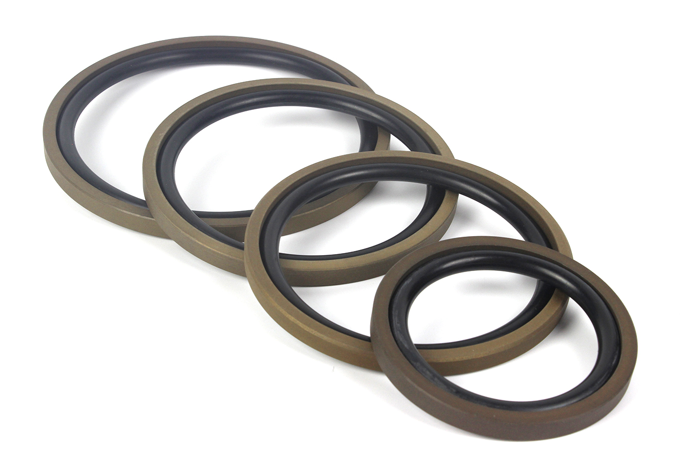 Construction Equipment Hydraulic Piston Seal NBR Material Golden Color