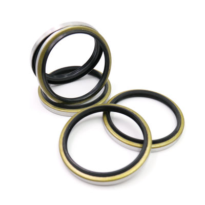Excavator DKB Hydraulic Dust Seal Rubber Iron Material Black Color